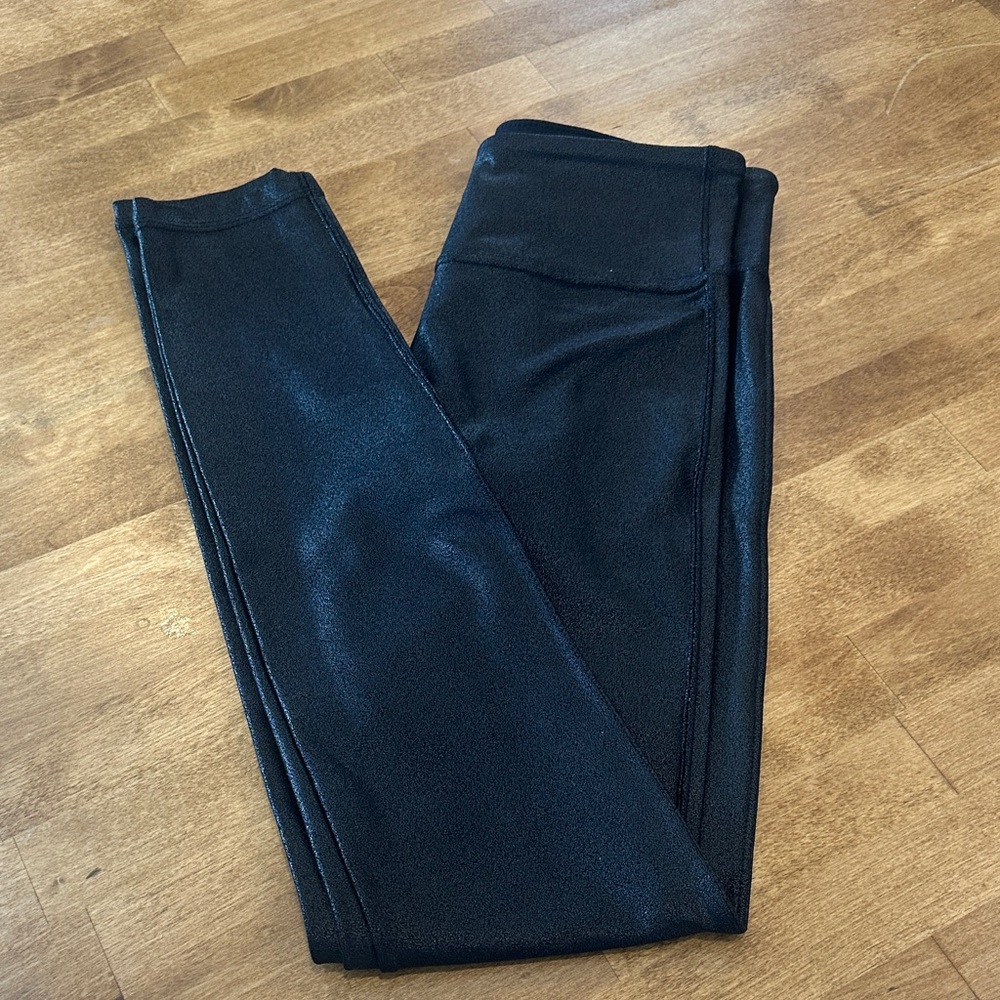 Black faux leather Leggings
